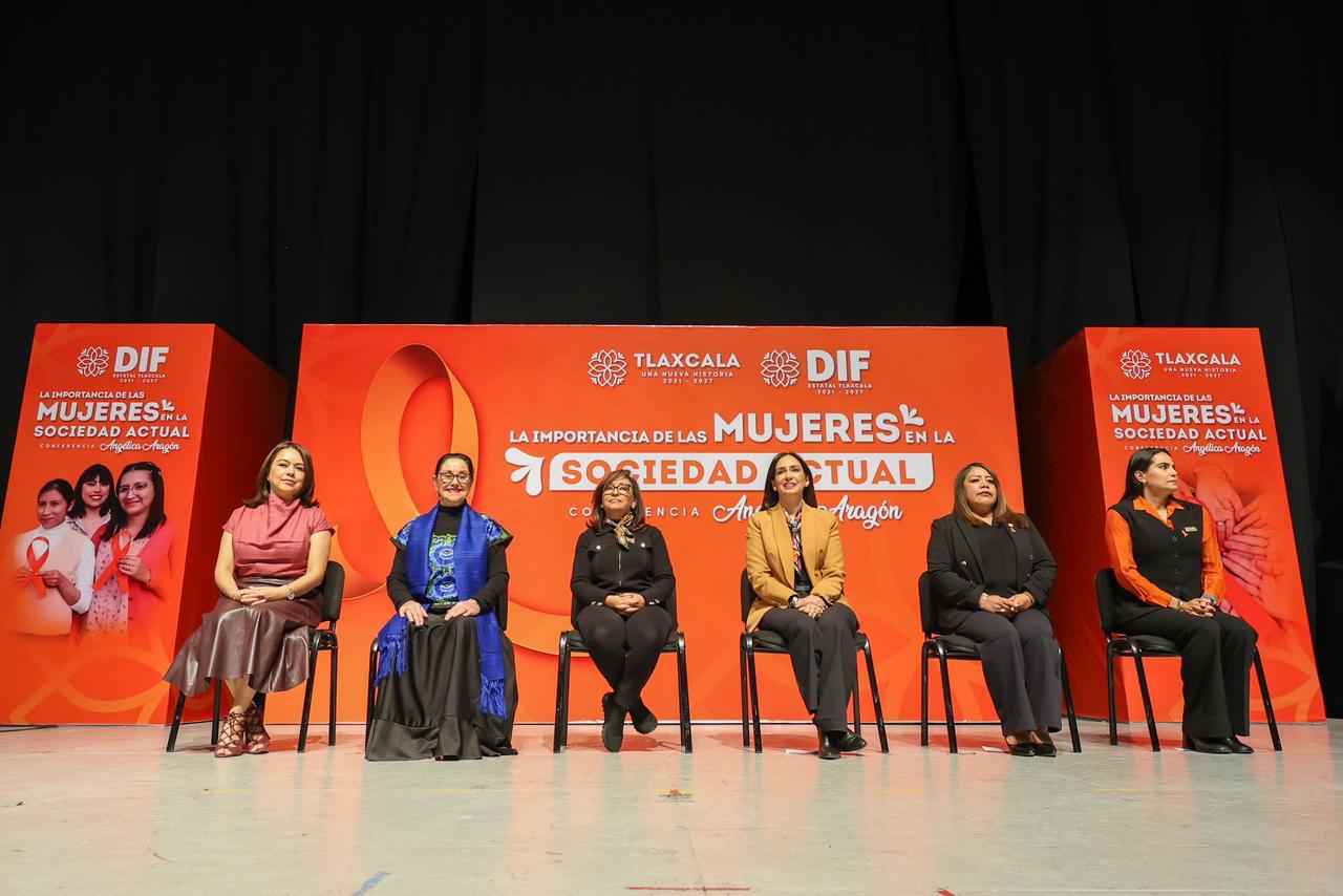 Angelica Aragón llama a transformar la vida de las mujeres; son la fuerza que sostiene a Tlaxcala: Lorena Cuéllar